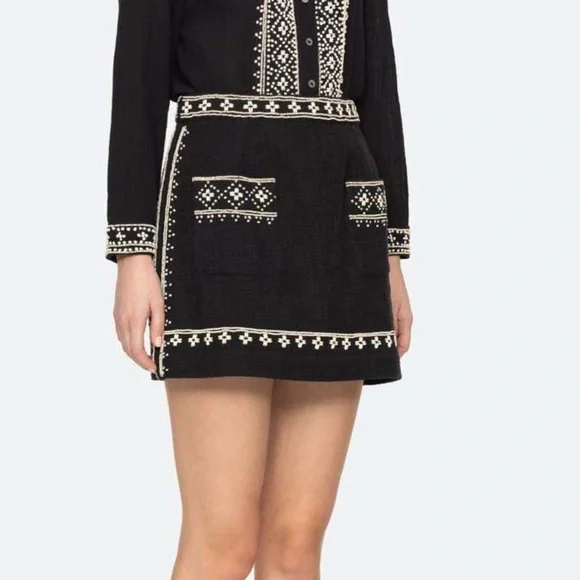 Sea New York Mille Embroidered Mini Skirt NWOT size 6 - Picture 4 of 8